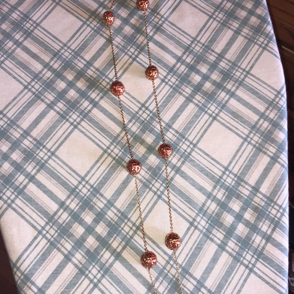 Kate spade orange and gold necklace